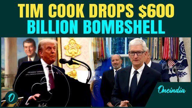 VIDEO: Tim Cook Gifts Trump This Item As Apple Seals $600 Billion Pledge To Invest In America