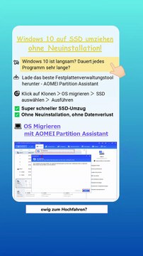 Windows 10 auf SSD übertragen – So geht’s schnell und sicher mit AOMEI! 🚀
