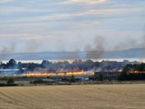 Shocking footage shows moment fire ripped through field