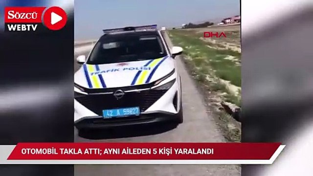 Otomobil takla attı; aynı aileden 5 kişi yaralandı