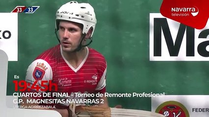 Cuartos de final de remonte, este lunes, a las 19:45 horas en Navarra Televisión