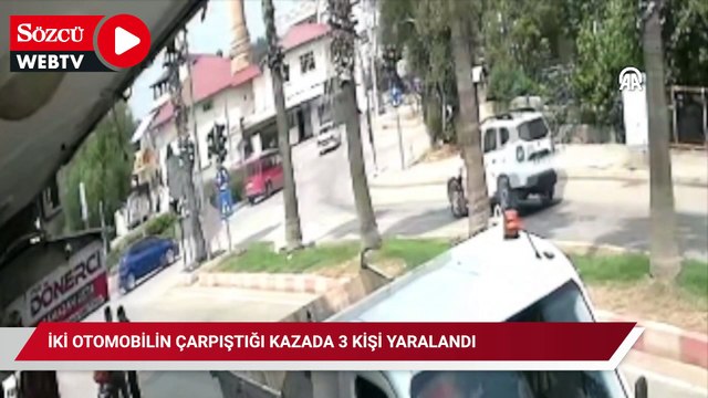 Adana'da iki otomobilin çarpıştığı kazada 3 kişi yaralandı