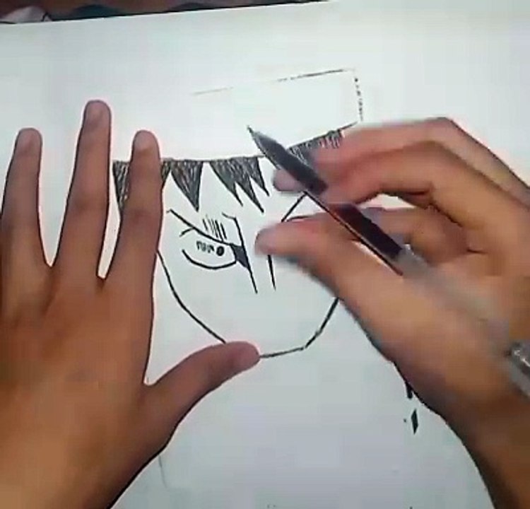 One Piece - Angry Luffy Drawing