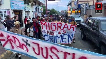 Caravana migrante inicia recorrido desde Tapachula hacia el norte del país