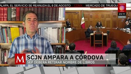 Suprema Corte concede amparo a Lorenzo Córdova para quitar su nombre de libros de la SEP