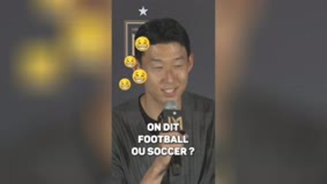 LAFC - La petite blague de Son entre football et soccer lors de sa présentation