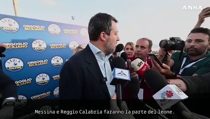 Salvini: "ll ponte sullo Stretto e' un'opportunita' di lavoro per i giovani"