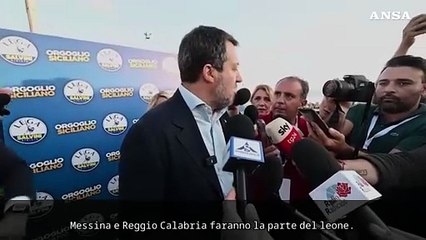 Salvini: "ll ponte sullo Stretto e' un'opportunita' di lavoro per i giovani"