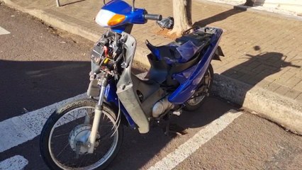 Motociclista fica ferido em acidente no Centro de Cascavel
