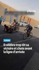 Il célèbre trop vite sa victoire et chute avant la ligne d’arrivée