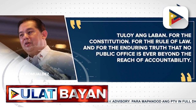 Mga kongresista, nanindigang tuloy lang ang laban ukol sa impeachment case vs. VP Sara Duterte | ulat ni Mela Lesmoras