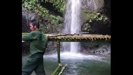 Hidden Paradise: Bamboo House Near a Secret Waterfall 😨