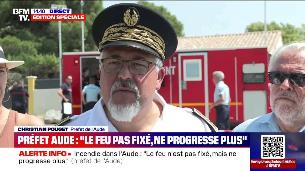 2.000 sapeurs-pompiers, 4 Canadair, 2 hélicoptères bombardiers d'eau: le préfet de l'Aude fait un point sur les moyens mobilisés pour lutter contre l'incendie