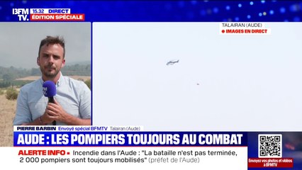 Incendie dans l'Aude: le feu n'est toujours pas fixé mais ne progresse plus