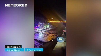 A flash flood surprises residents of the Ourika Valley, Morocco! A severe storm caused the rivers to swell