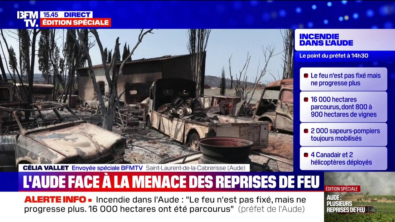 Incendie dans l'Aude: "Je n'ai plus rien", déplore Francis dont la maison a été ravagée par les flammes