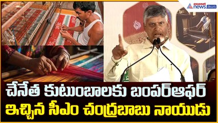 చేనేత కుటుంబాలకు బంపర్ఆఫర్ ఇచ్చిన సీఎం చంద్రబాబు నాయుడు
