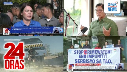 24 Oras: (Part 3) Reaksyon ni VP Duterte sa pag-archive ng Senado sa impeachment complaint; PBBM, tinitimbang pa kung dapat bang tuluyang ipagbawal ang online sugal; certificate ng PrimeWater para makapag-supply ng tubig sa isang subdivision sa..., atbp.