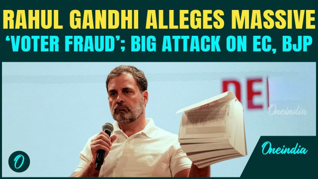 Rahul Gandhi’s BIG ATTACK on EC Full Video: Rahul Gandhi Presents BIG PROOF of Voter Fraud | Watch