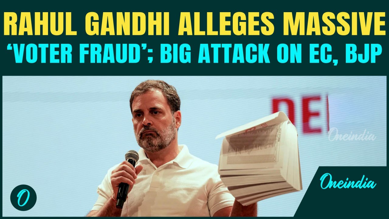 Rahul Gandhi’s BIG ATTACK on EC Full Video: Rahul Gandhi Presents BIG PROOF of Voter Fraud | Watch