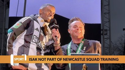 Alexander Isak isolated from Newcastle United training