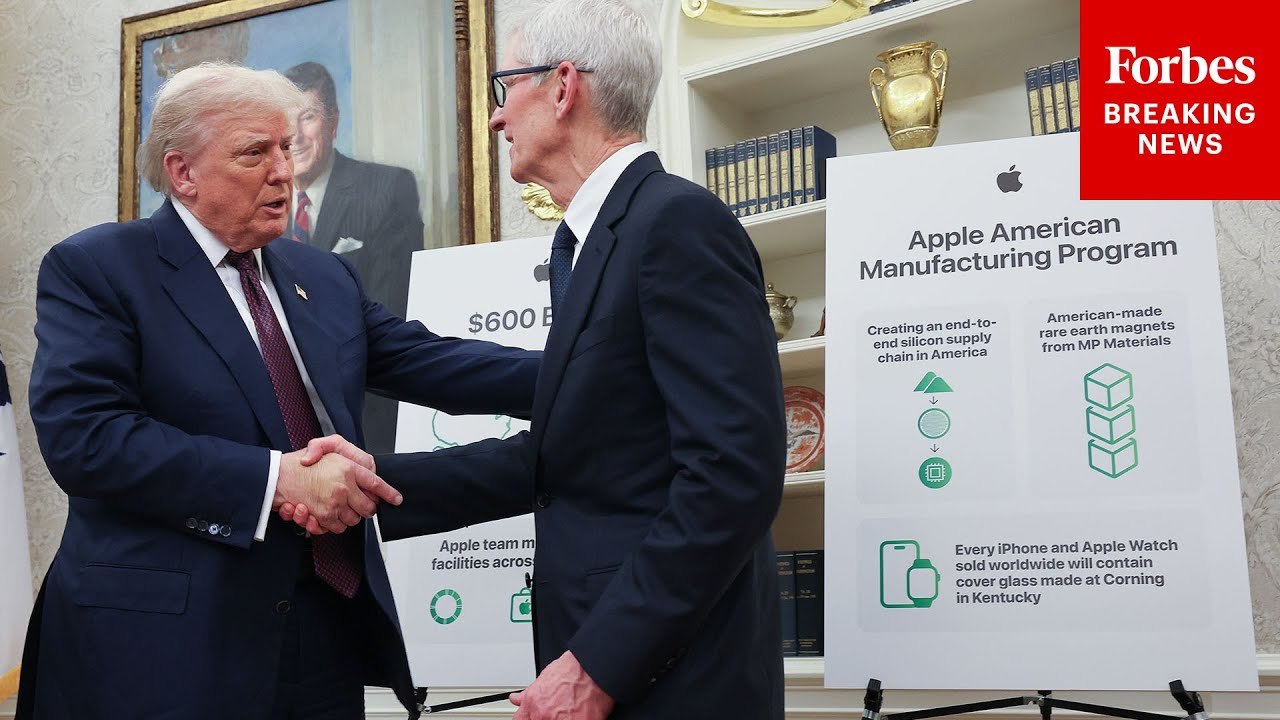 Trump Hosts Apple's Tim Cook In The Oval Office, Announces Massive Investment In The U.S.