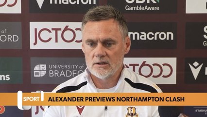 Graham Alexander previews Northampton clash as Bradford look for second win