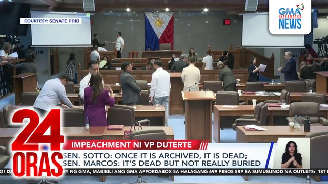 VP SARA IMPEACHMENT: Mga reaksyon sa pag-archive ng senado sa impeachment complaint vs. VP Sara | 24 Oras