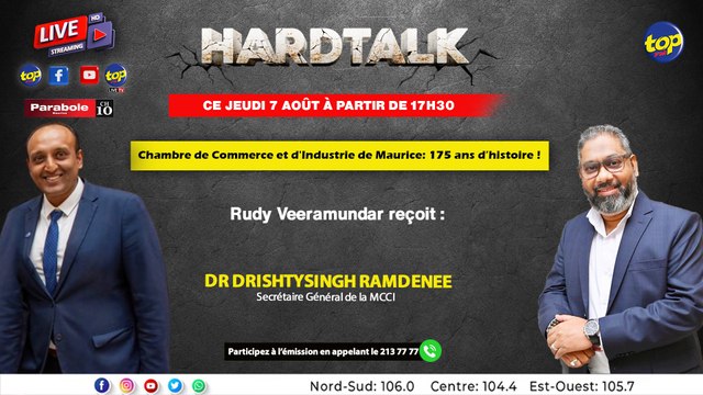 HARTALK: Rudy Veeramundar reçoit le Dr Drishtysingh Ramdenee, Secrétaire Général de la MCCI.