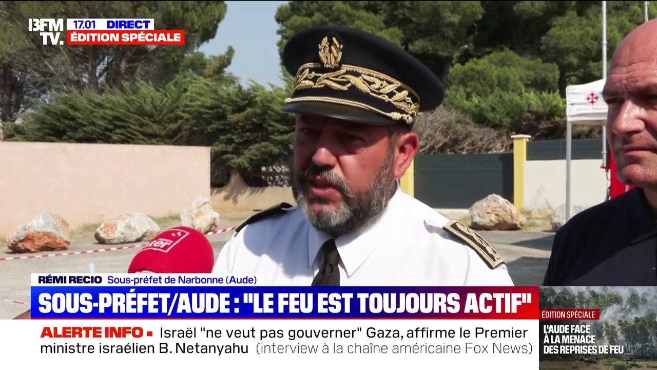 Incendie dans l'Aude: "Nous sommes toujours sur un feu actif", annonce Rémi Recio, sous-préfet de Narbonne