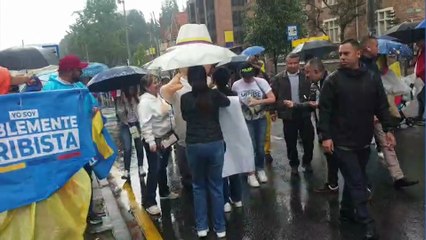 Así se vive la marcha del 7 de agosto en Bogotá
