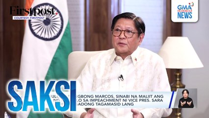 Pangulong Bongbong Marcos, sinabi na maliit ang papel ng pangulo sa impeachment ni Vice Pres. Sara Duterte; interesadong tagamasid lang | Saksi