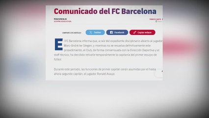 El Barça quita la capitanía a ter Stegen