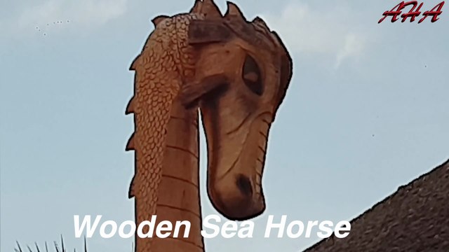 Wooden Seahorse in Bittrne Southampton uk, Picture taken on 19th June 2025 by Akhmed sayeen.