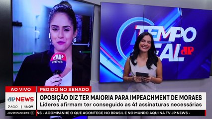 VÃO CONSEGUIR? Oposição diz ter maioria para pedir impeachment de Moraes | TEMPO REAL