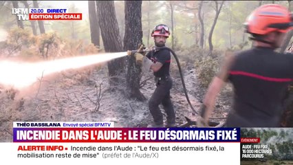 Feu fixé dans l'Aude: le travail des sapeurs-pompiers continue pour éviter une reprise