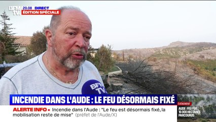 Feu fixé dans l'Aude: "C'est de l'admiration qu'il faut pour ces gens-là", raconte Gilles Goujon, chef triplement étoilé au Michelin de la région Occitanie, à propos des pompiers