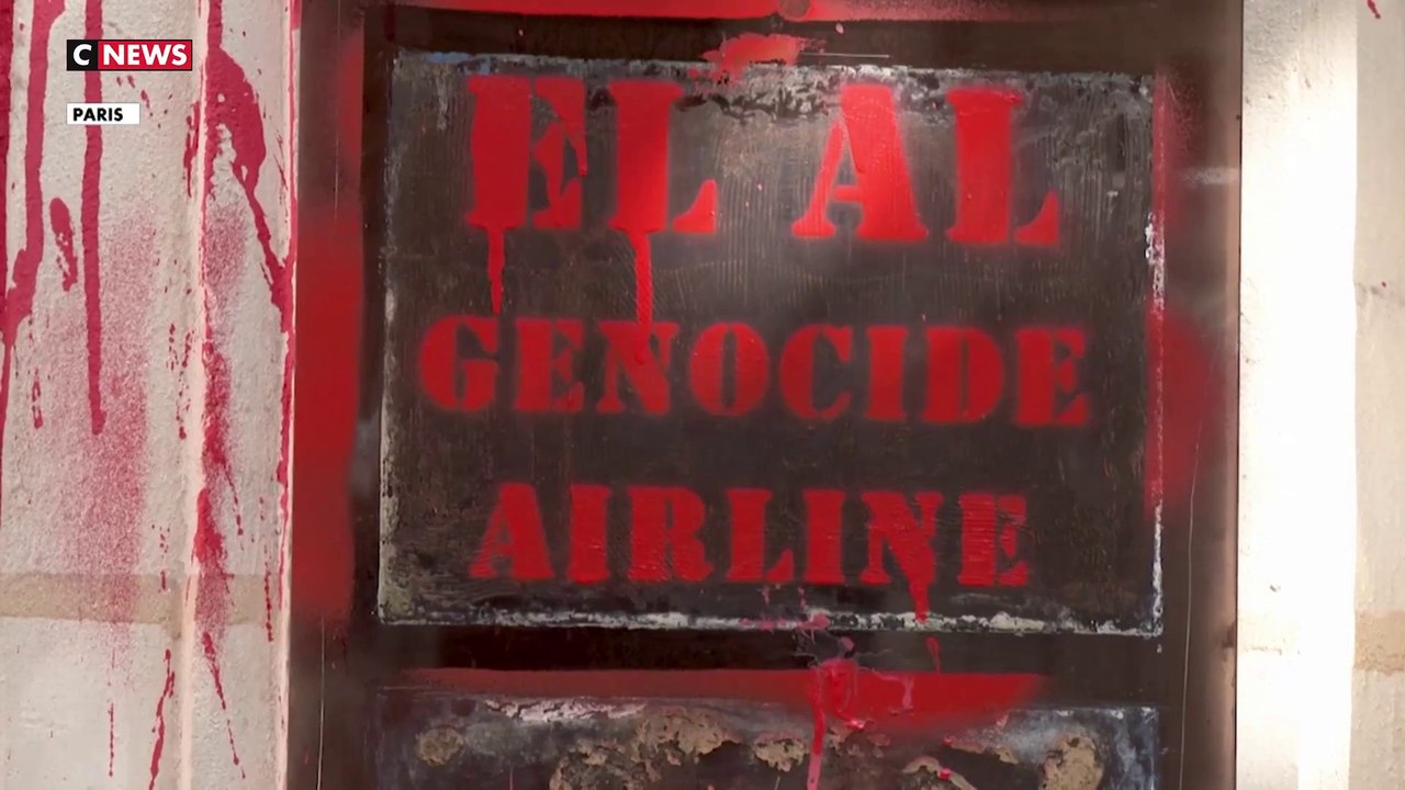 Paris : le siège de la compagnie israélienne El Al visé par des tags pro-palestiniens