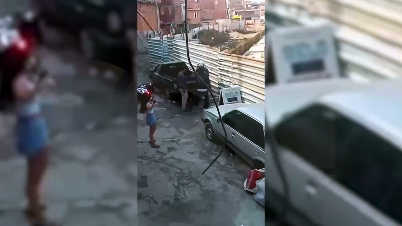 Policial militar é baleado por criminoso durante abordagem; vídeo mostra momento do disparo