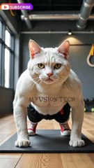 This Cat Hits the Gym Harder Than You! 🐱💪 #FitnessFeline
