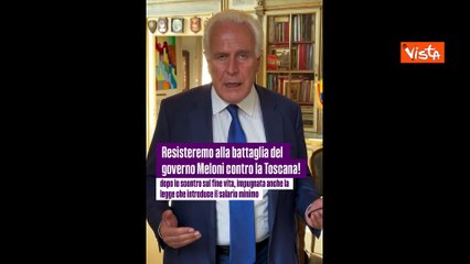 Giani: "Meloni impugna nostra legge salario minimo, anche dignità del lavoro turba sua sensibilità"