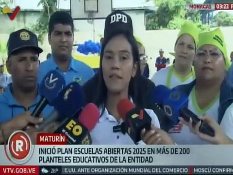 215 instituciones educativas del estado Monagas dan inicio al Plan Escuelas Abiertas 2025