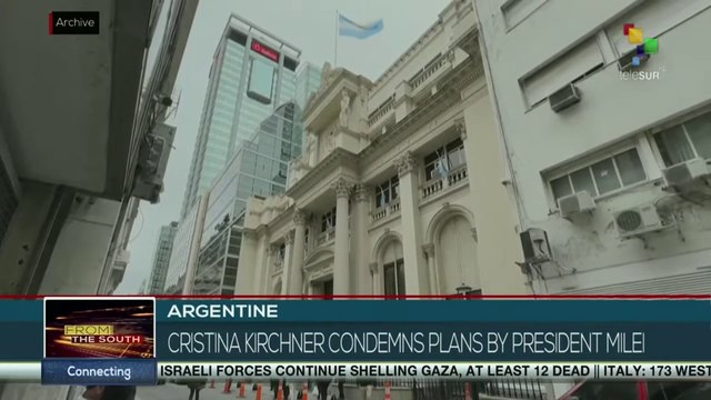 Argentine | Cristina Kirchner condemns plans by Pres. Milei