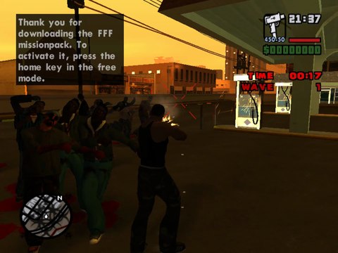 Left 4 Theft: GTA San Andreas mod | Survival | Mission Gameplay | Released 2012 | Fuel Station - Video 1