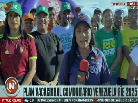 Jóvenes mirandinos disfrutan de las actividades recreativas del Plan Vacacional Comunitario Venezuela Ríe
