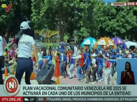 Barinas | Jóvenes y adultos mayores disfrutan del Plan Vacacional Comunitario Venezuela Ríe 2025