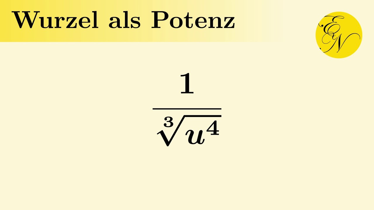 Wurzel als Potenz mit gebrochenen Exponenten