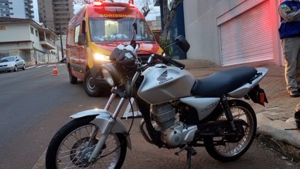 Homem de 33 anos fica ferido após acidente na Rua São Paulo