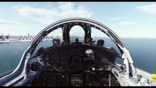 F 104 Starfighter flying through train station cockpit & external DCS World