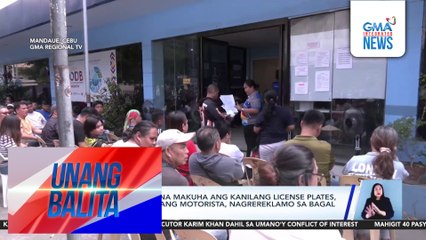 Mga naghahabol na makuha ang kanilang license plates, dumagsa sa LTO; ilang motorista, nagrereklamo sa bagal ng usad ng pila | Unang Balita